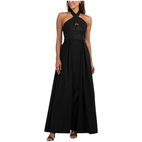 Aidan Mattox Dresses & Skirts - AIDAN MATTOX Sleeveless Halter Neck Gown With Drape Details